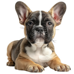 Fototapeta premium french bulldog puppy on white background