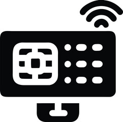 Remote control wi-fi connectivity icon vector