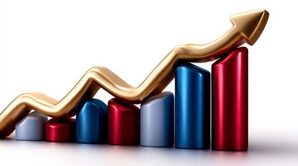 Growth chart for four business quarters. Financial growth indicators. Financial performance over a year. Profit margins. Operating costs. Analyzing yearly financial metrics a comprehensive