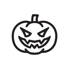 An isolated orange Halloween pumpkin illustration