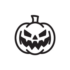 An isolated orange Halloween pumpkin illustration