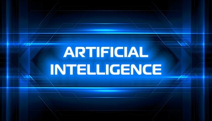 Modern sci-fi interface background with linear blue distortion and high resolution