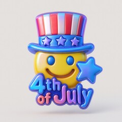 Patriotic emoji celebrates independence.