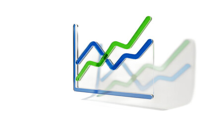 Growth Chart Visualizing Progress and Success with Upward Trending Lines