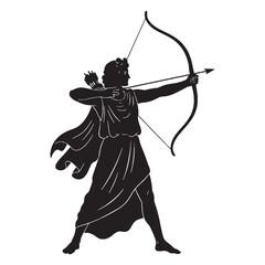 Essential Apollo digital black graphic, a powerful tool for various endeavors &ndash; Apollo silhouette &ndash; Apollo Vector &ndash; Silhouette of Apollo &ndash; Greek god illustration

