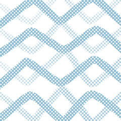 青いドットのウェーブ柄背景イラスト