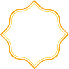 Golden Ornamental Frame Outline Decorative Badge Template vector illustration of a decorative frame