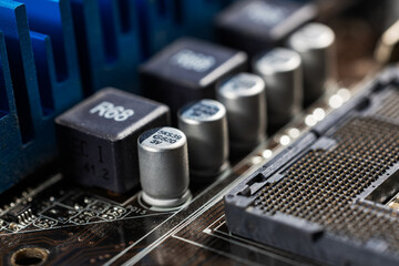 Motherboard and its components, without processor socket