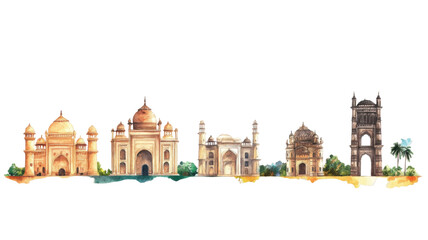 Obraz premium Cathedral of Santa Maria del Fiorello in Florence Italy with iconic dome and gothic architecture, isolated on white background