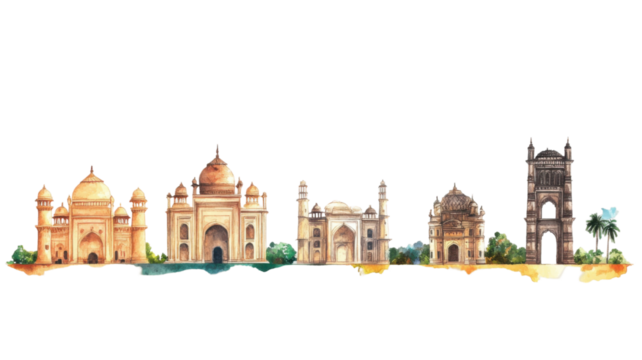 Cathedral of Santa Maria del Fiorello in Florence Italy with iconic dome and gothic architecture, isolated on white background