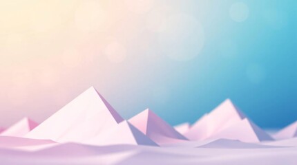 Vector Mountains with Blurred Bokeh.