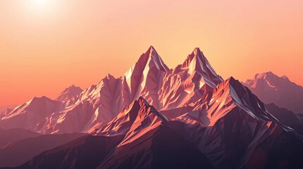 sunset in the mountains