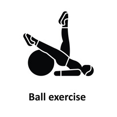 Ball exercise Vector Icon which can easily modify or edit