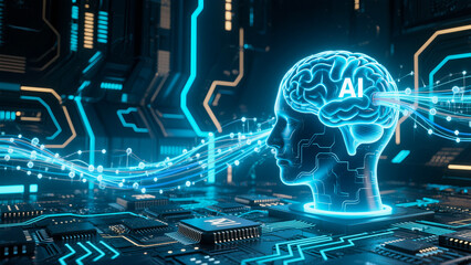 A futuristic and high-tech visual scene