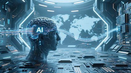 A futuristic and high-tech visual scene