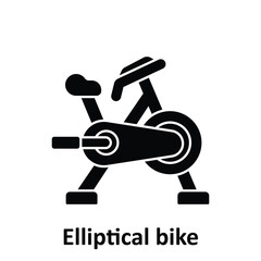 Elliptical bike, Vector Icon which can easily modify or edit
