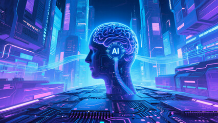 A futuristic and high-tech visual scene
