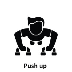 Push up Vector Icon which can easily modify or edit