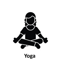 Yoga practice Vector Icon which can easily modify or edit