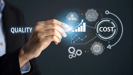 Enhancing Quality While Reducing Cost: A Strategic Business Analysis and Process Improvement Concept Illustration, Achieving Efficiency.
