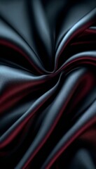 Fototapeta premium Elegant Draped Black and Blue Fabric Background with Smooth Texture and Soft Shadows for Photography
