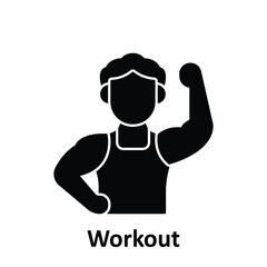 Workout bench Vector Icon which can easily modify or edit