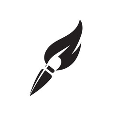 Burning match and sharp steel blade vector illustration