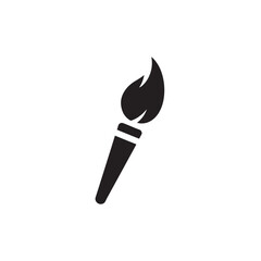 Burning match and sharp steel blade vector illustration