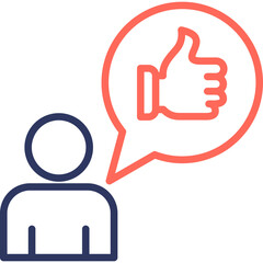 Social Media line color icon