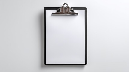 Blank clipboard ready for notes or important reminders on a clean surface