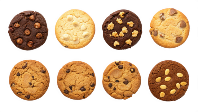 Delicious assorted cookies chocolate chip oatmeal macadamia nut bakery fresh baked dessert treats gourmet sweets
