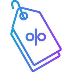 Branding line gradient icon