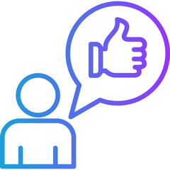 Social Media line gradient icon