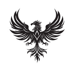 Phoenix flying logo black 