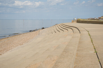 Concrete steps on a sea wall