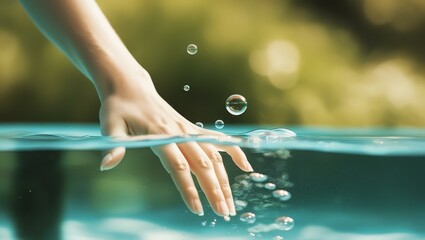 Pure Water Touch: Ideal for Health & Wellness, Spa Promotions, Summer Campaigns, Eco-Friendly Messaging, and Refreshing Visuals