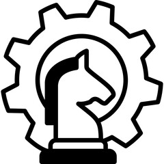 Obraz premium Strategy mixed icon