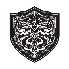 Shield black illustration  