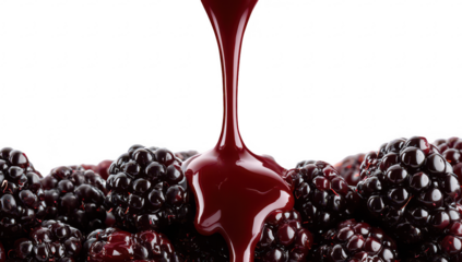 Blackberry Sauce Pouring