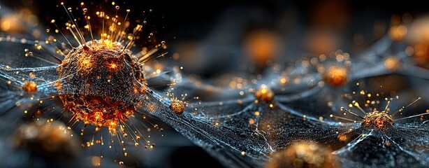 Background decentralized finance culture Abstract representation of cellular structures.