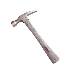 Claw Hammer with Wooden Handle Isolated Construction Tool Vector Illustration