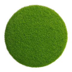 Isolate Transparent Drone View of Grass Patch Lush Green Grass Texture for Natural and Outdoor Themes PNG Die-Cut For Advertising