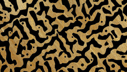 Bold black and gold zigzag abstract design