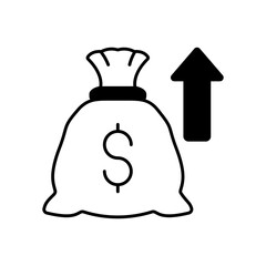 Money Growth Financial Increase Fill Icon