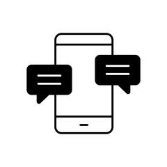 SMS Marketing Text Message Promotion Fill Icon