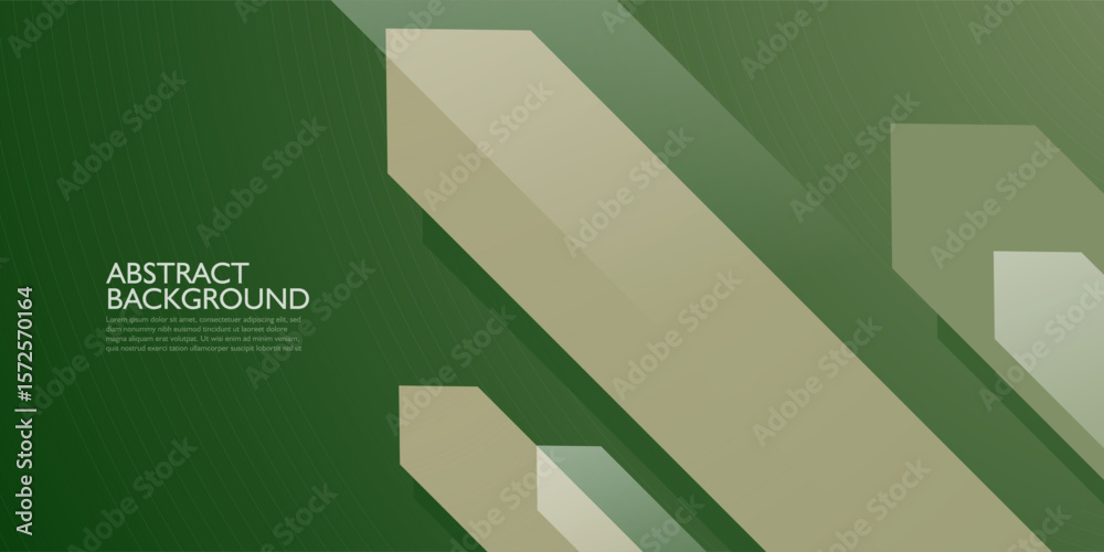 Wall mural abstract green dynamic color banner background. overlap arrow shapes concept pattern design. eps10 v