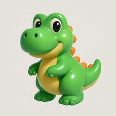 Fototapeta premium Cute cartoon dinosaur illustration.