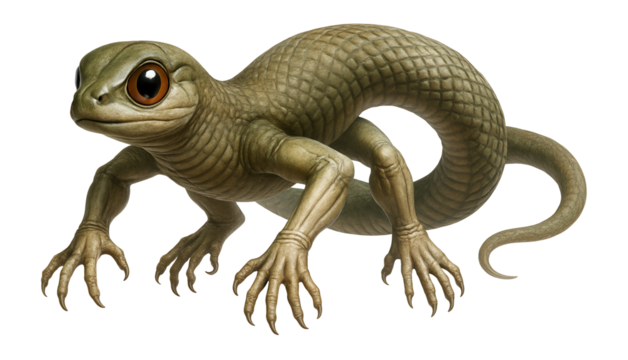 Artistic rendering of a snake ancestor with proportionately larger limbs