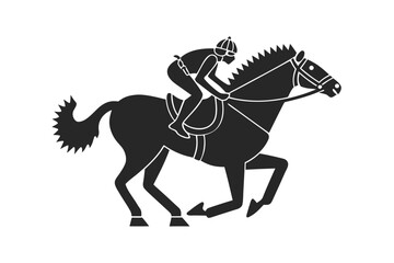 Horse Rider silhouette vector illustration