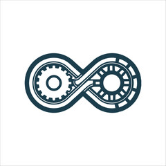 DevOps Infinity Loop with Gears Icon DevOps infinity loop + gear